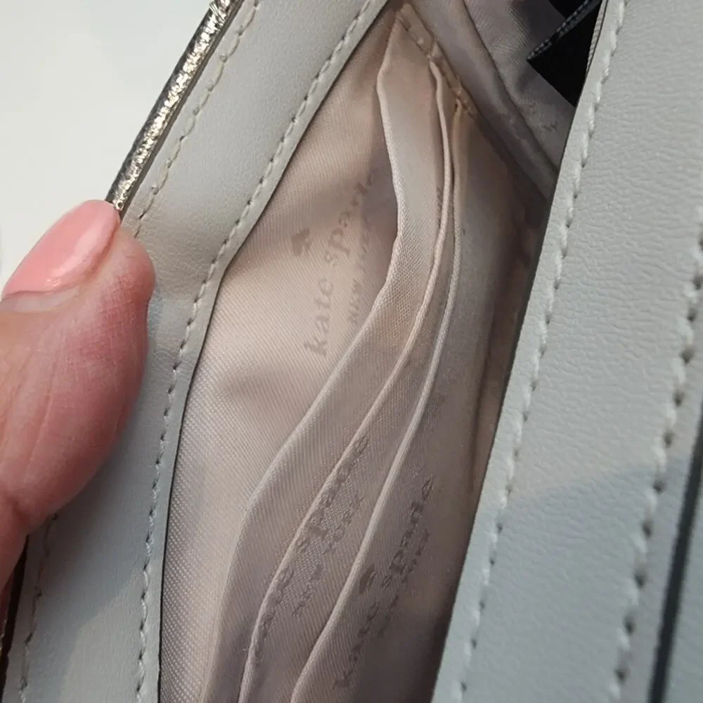 Kate Spade New Silver Crossbody Bag Lunar Light  Micro Purse Concerts Bag‎